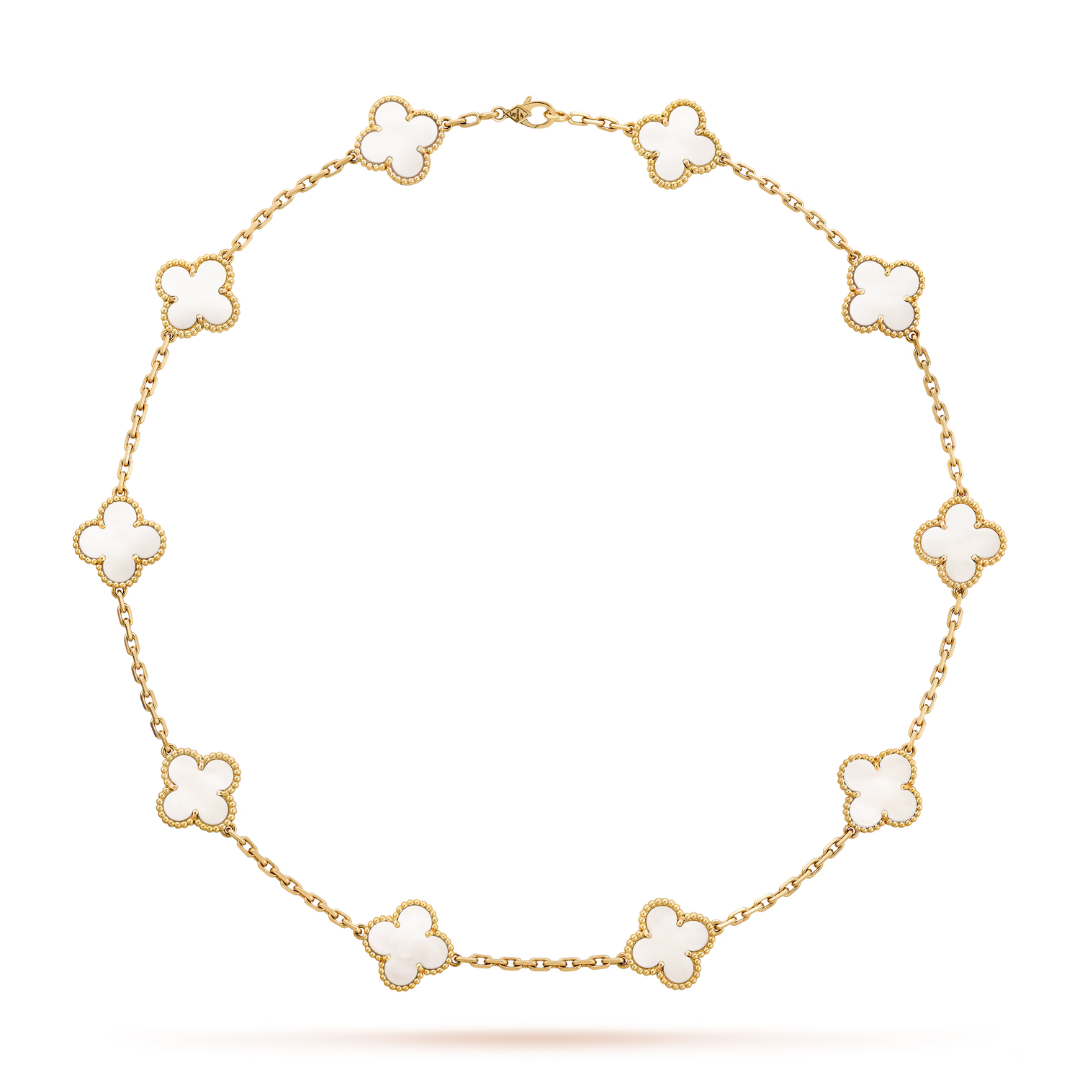KIT 2 EN 1 VAN CLEEF RODINADO – GARGANTILLA + PULSERA TRÉBOL
