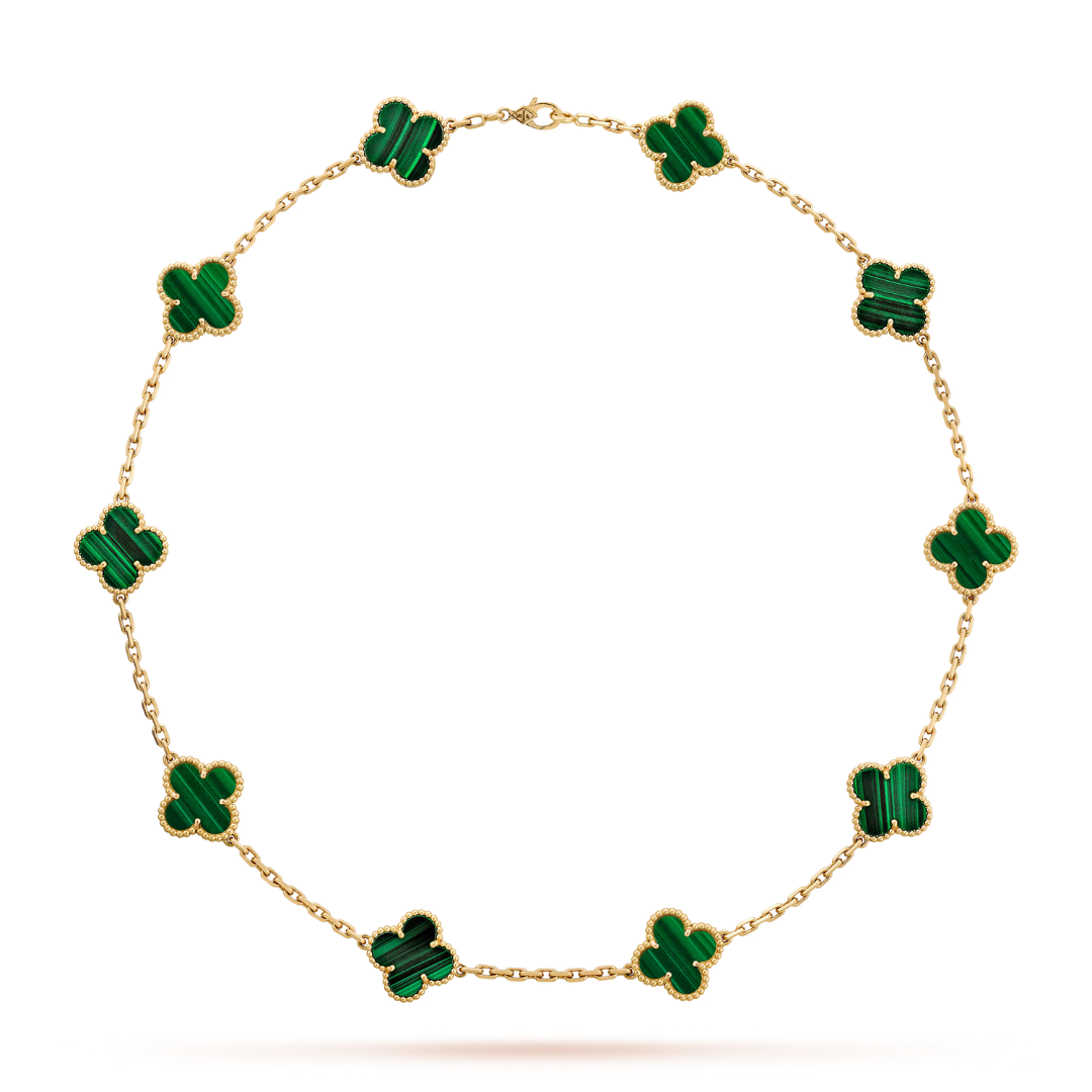 KIT 2 EN 1 VAN CLEEF RODINADO – GARGANTILLA + PULSERA TRÉBOL