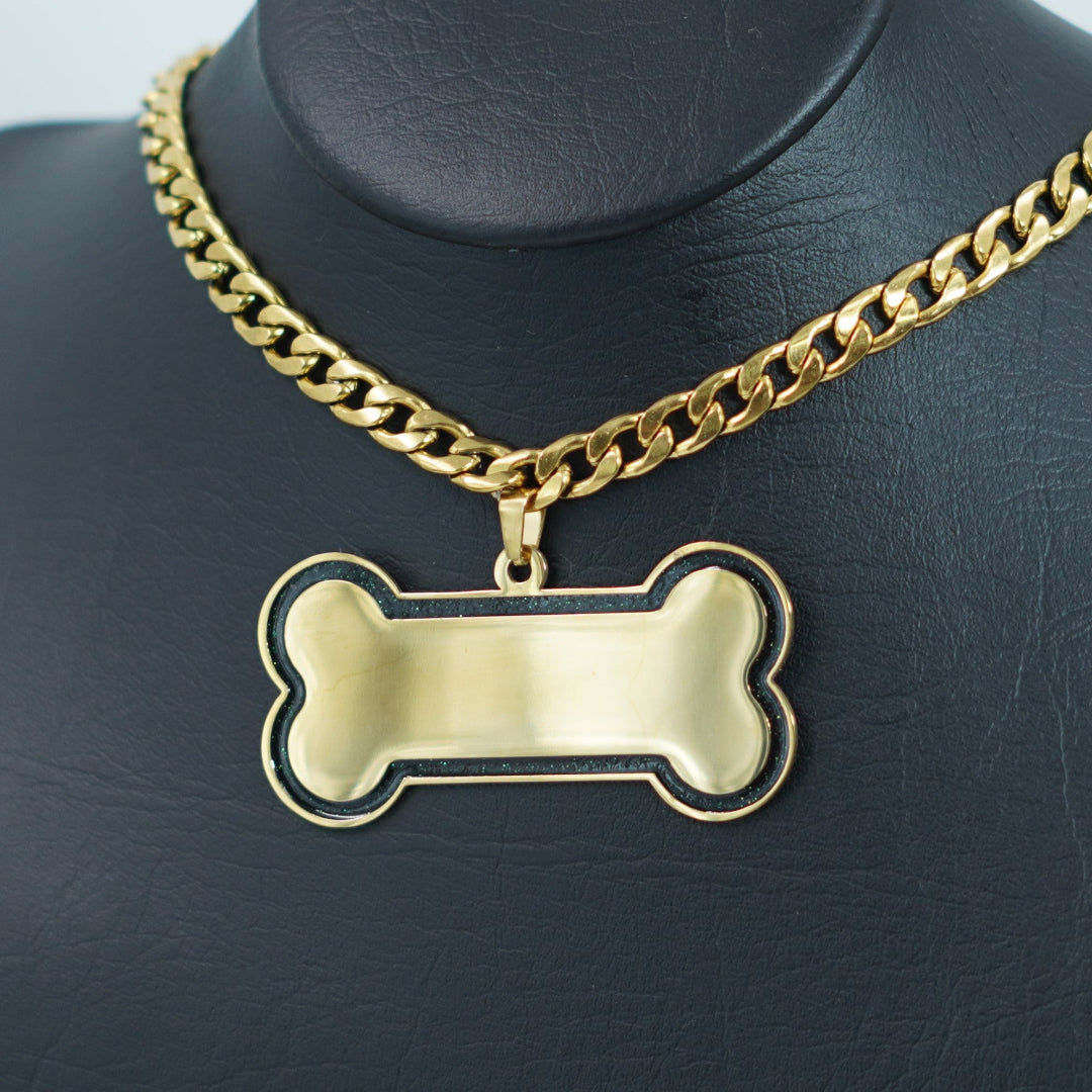 COMBO CADENA+DIJE PLACA PARA PERRO