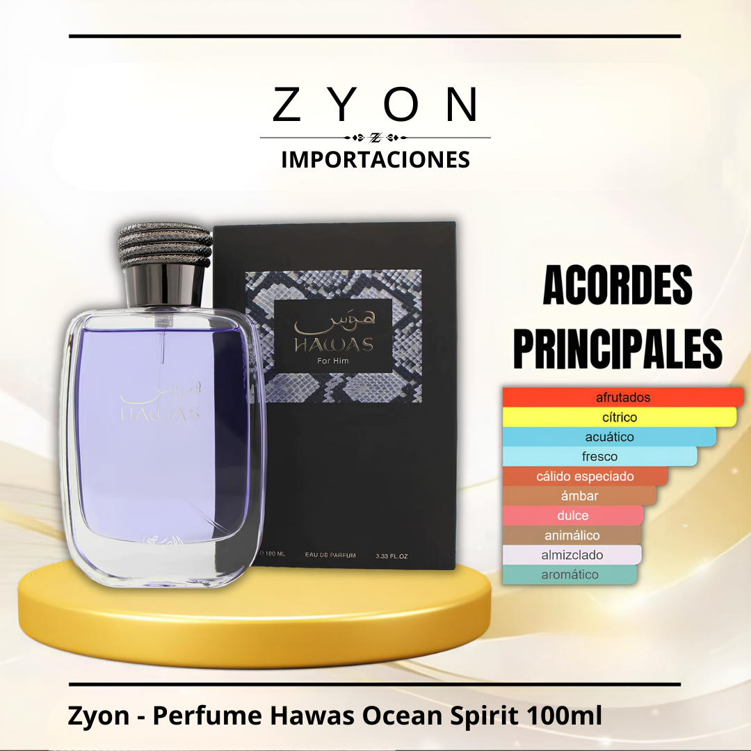 Perfume Hawas Ocean Spirit 100ml | Caballero