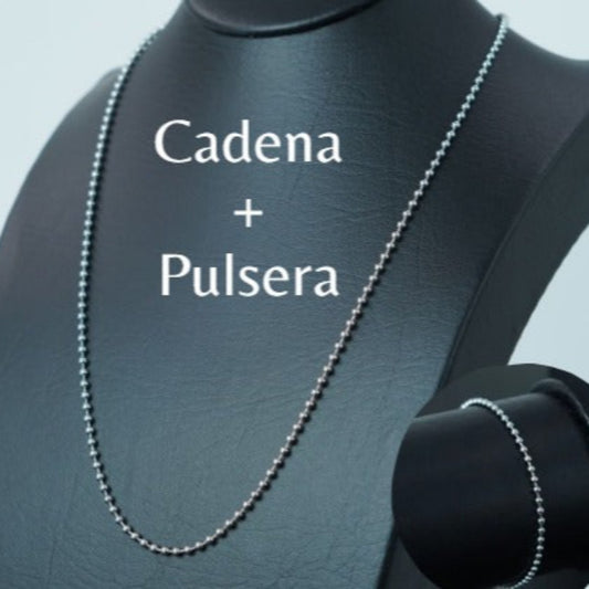 COMBO DUO CADENA+PULSERA MILITAR