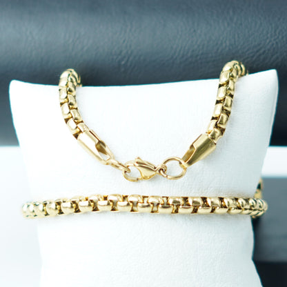 Cadena Rolón Acero - Oro/Plata