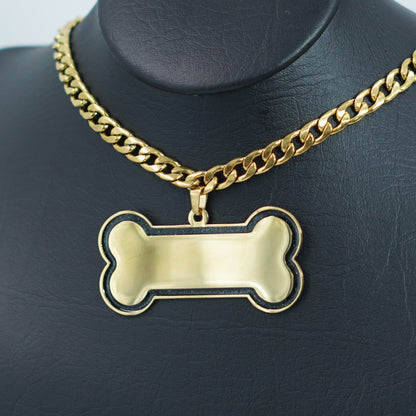 COMBO CADENA+DIJE PLACA PARA PERRO