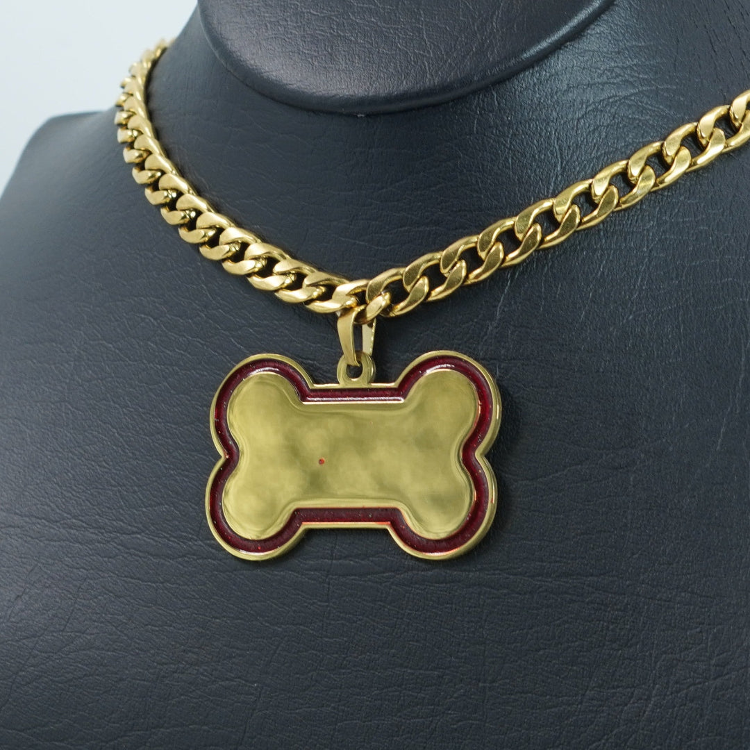 COMBO CADENA+DIJE PLACA PARA PERRO
