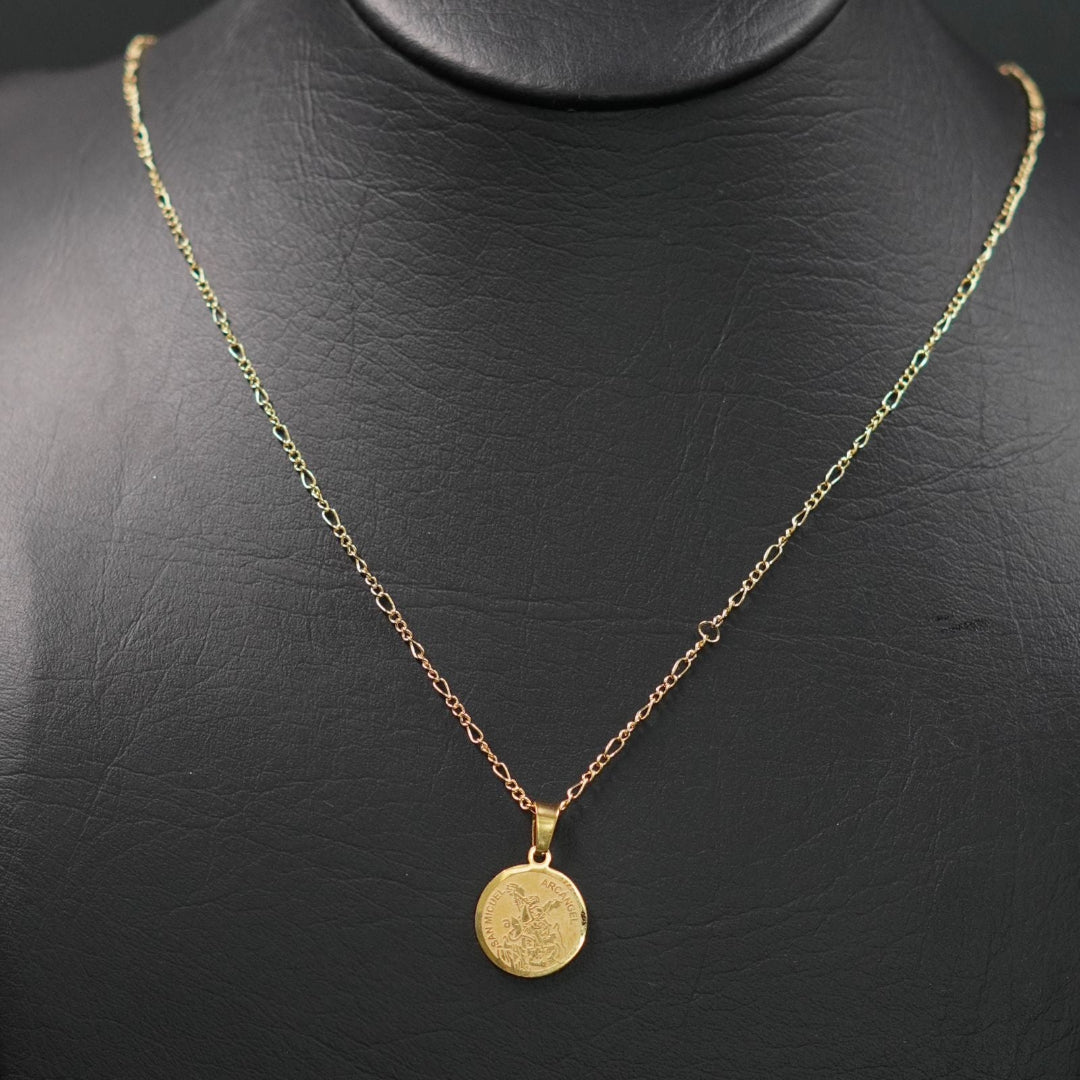 COMBO CADENA CARTIER+DIJE ARCANGEL DORADO