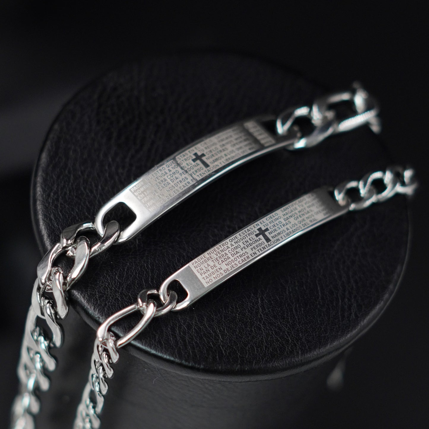 Pulsera Pareja Padre Nuestro - Plata