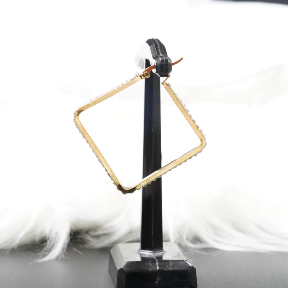Arete Candonga Rombo Banhada a Oro