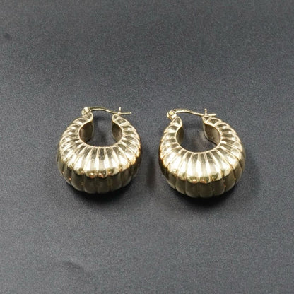 Arete Candonga Caracol Banhada a Oro