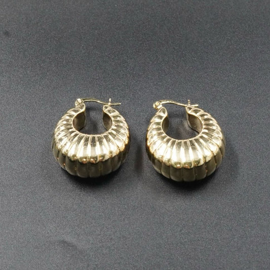 Arete Candonga Caracol Banhada a Oro