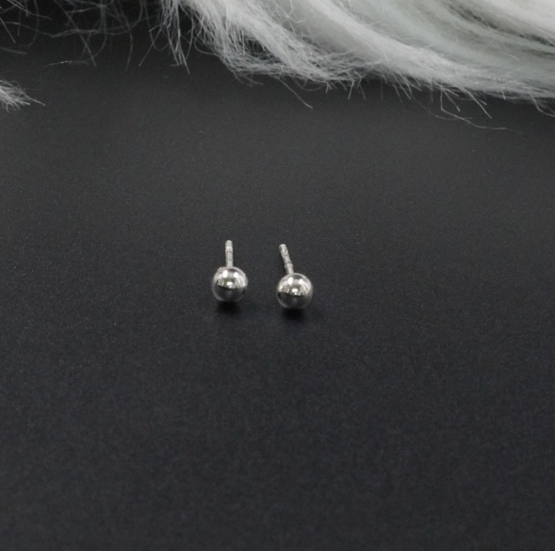 Arete Topo Plateado Simple Acero 4mm