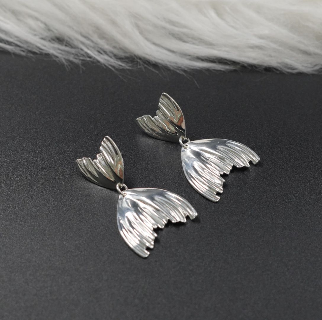 Arete Rodio Sirena Plateado
