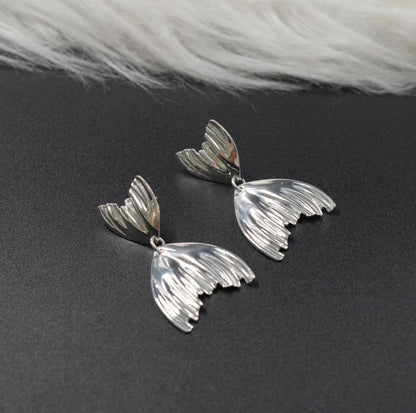 Arete Rodio Sirena Plateado
