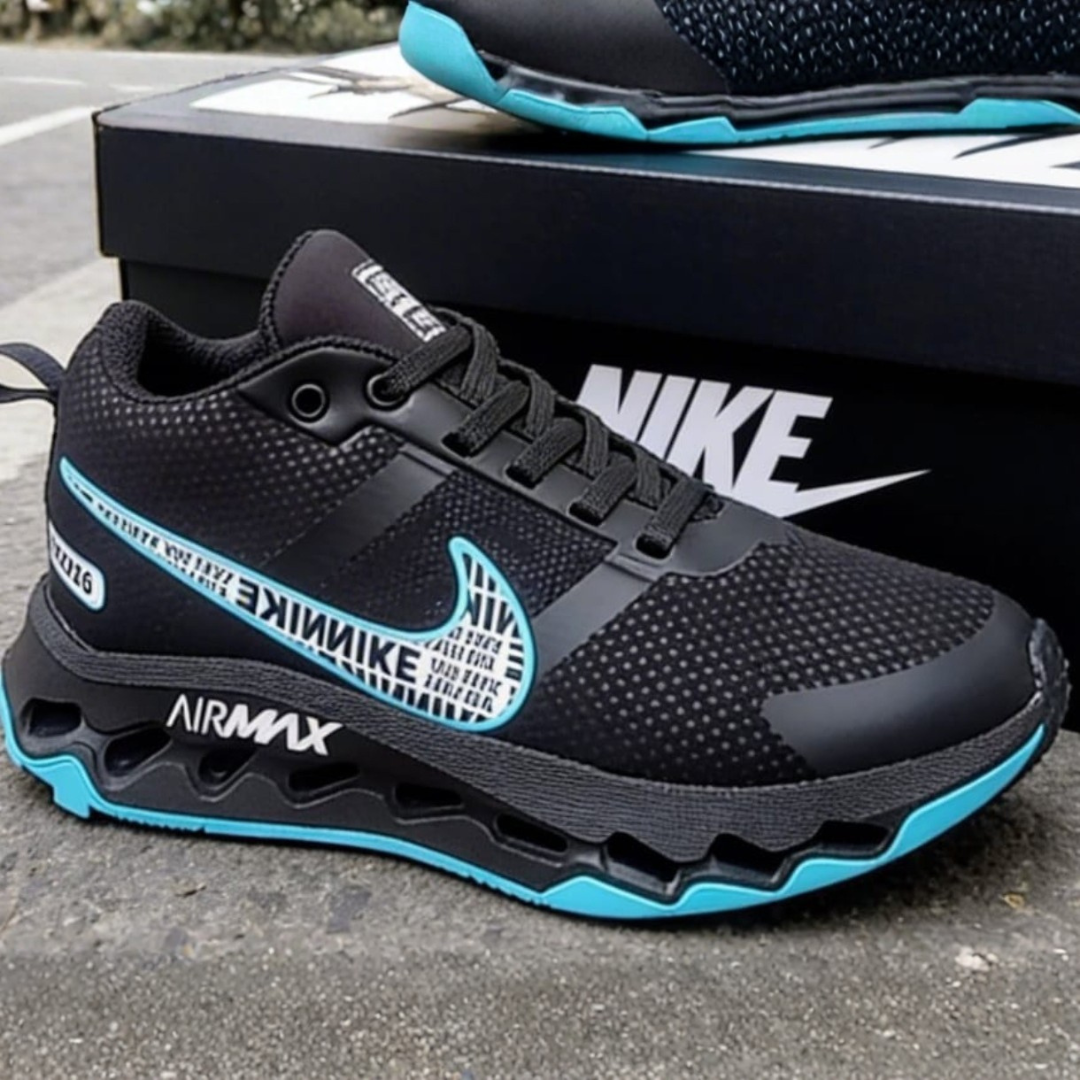 Tenis NK Air Negro Azul | Caballero