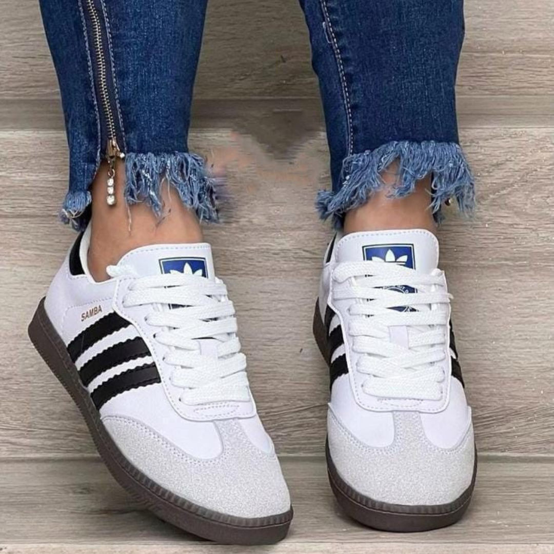 Tenis ADD Samba Blanco Negro Kc | Unisex