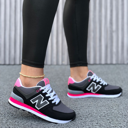 Tenis NB Mk Negro Fucsia | Dama