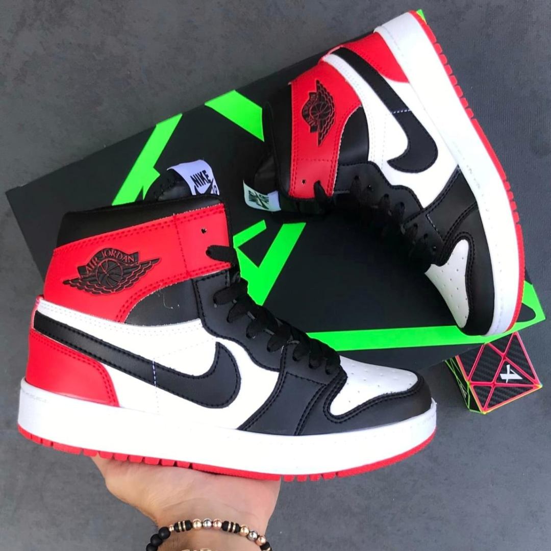 Botas NK Retro 1 Rojo Negro | Caballero