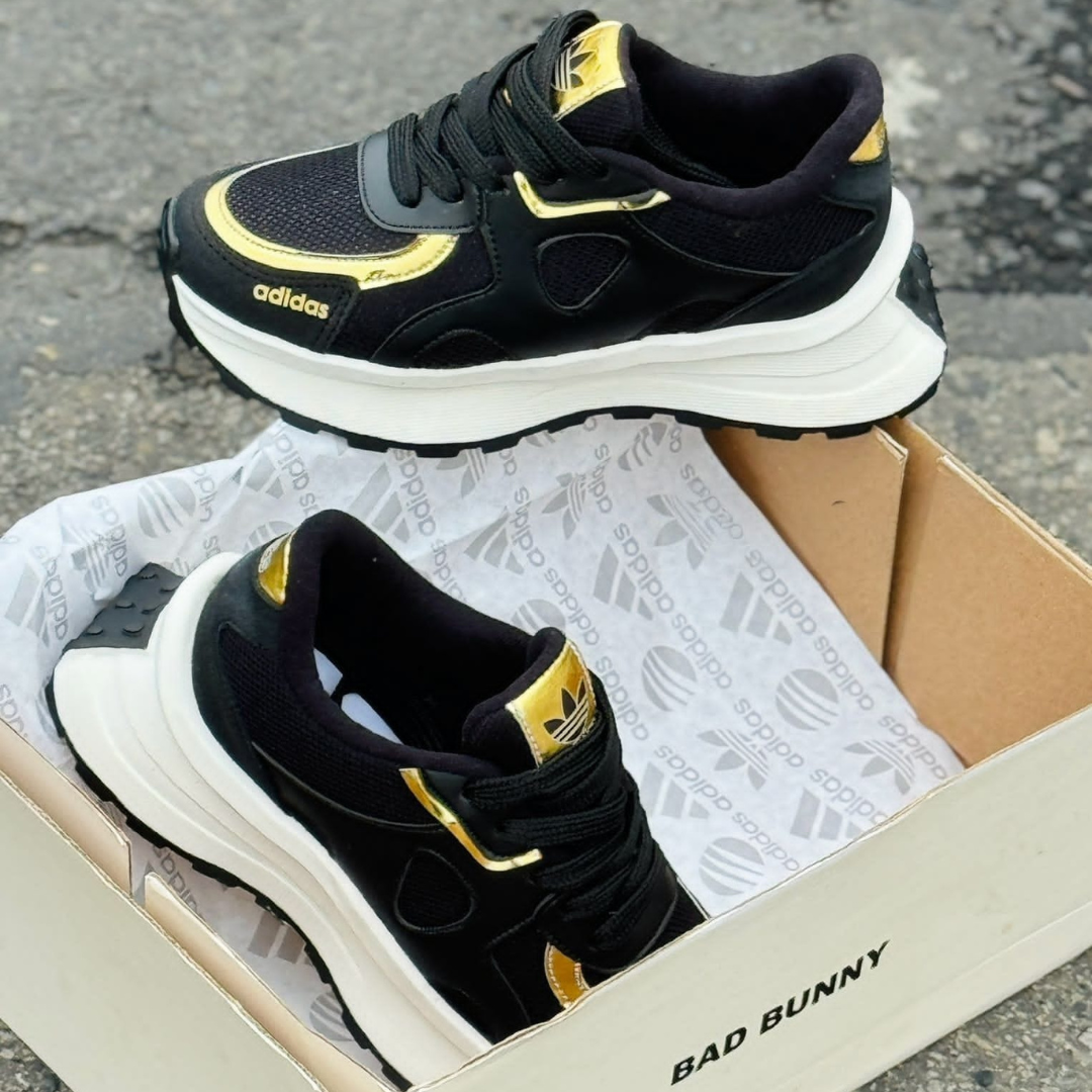 Tenis ADD Fc Negro Dorado | Dama