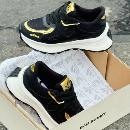 Tenis ADD Fc Negro Dorado | Dama