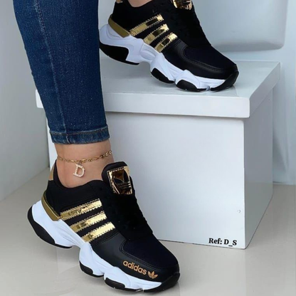 Tenis ADD Amc Negro Dorado | Dama