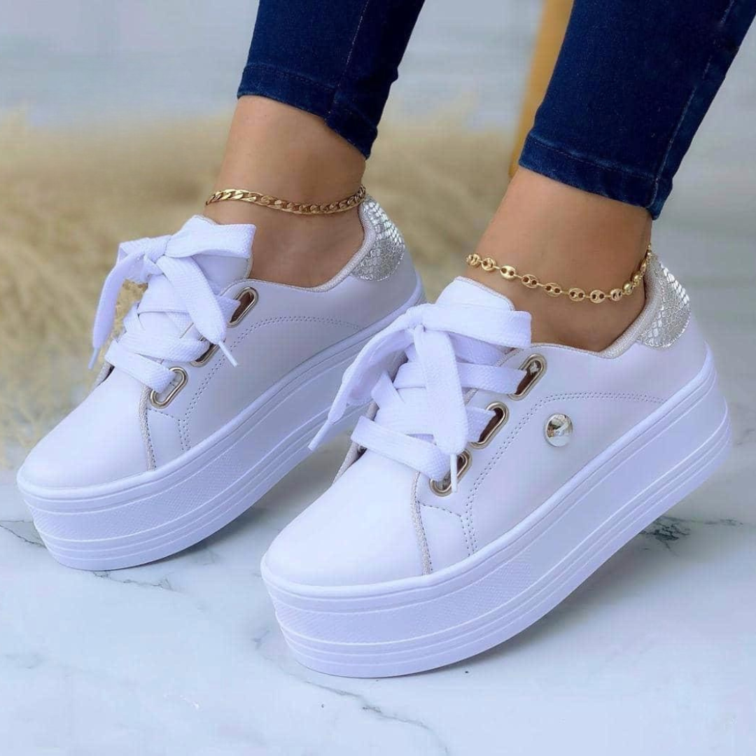 Tenis Deportivos Altos Amc Blanco Plata | Dama