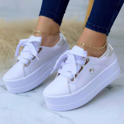 Tenis Deportivos Altos Amc Blanco Plata | Dama