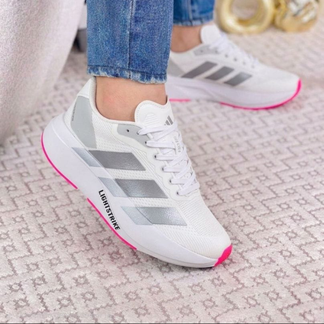 Tenis Adizero Blanco Rosado | Dama