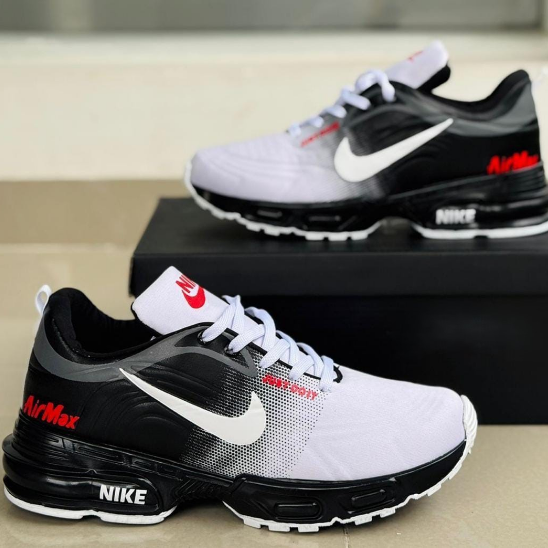 Tenis Nk Air Max Valvula Blanco Negro | Caballero
