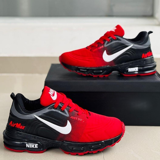 Tenis NK Air Max Valvula Negro Rojo | Caballero