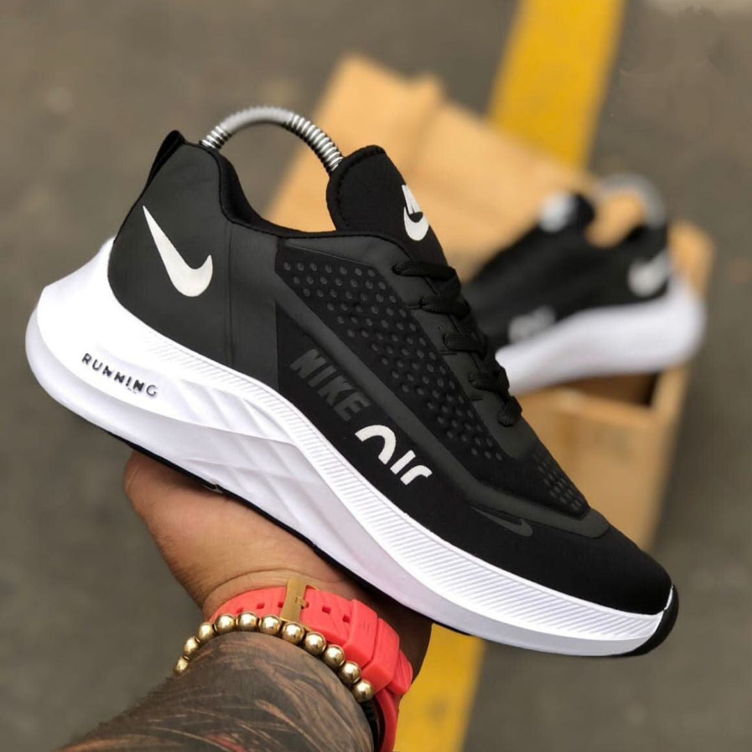 Tenis NK Air Running Negro Blanco | Caballero
