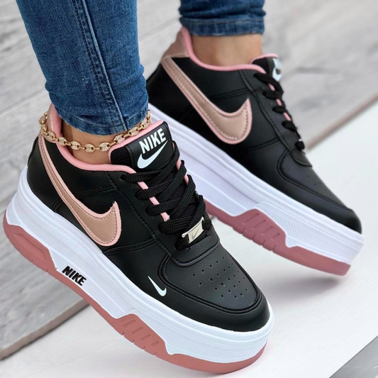 Tenis NK Doble Suela Negro Nude | Dama