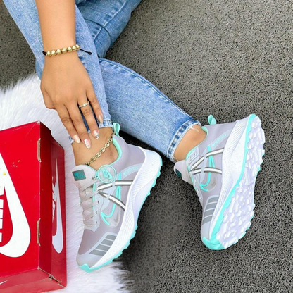 Tenis NK Reflectivo Gris Turquesa | Dama