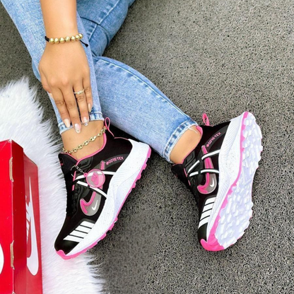 Tenis NK Reflectivo Negro Rosa | Dama