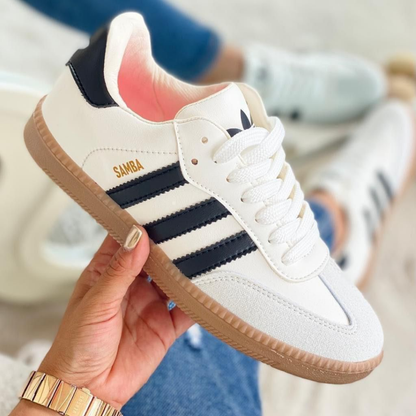 Tenis ADD Samba Beige Negro | Dama