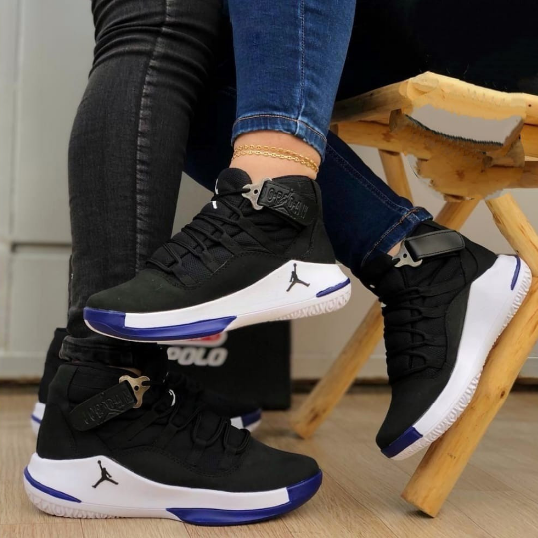 Tenis NK Botin Jordan Negro Azul | Unisex