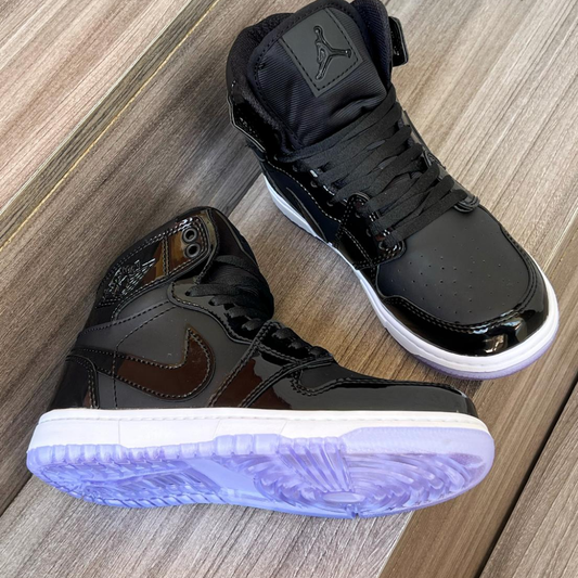 Tenis NK Botin Jordan Retro 1 Charol Negra | Unisex