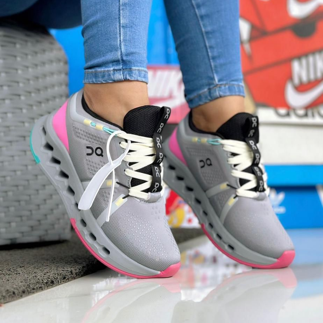 Tenis On Cloud Gris Rosa | Dama