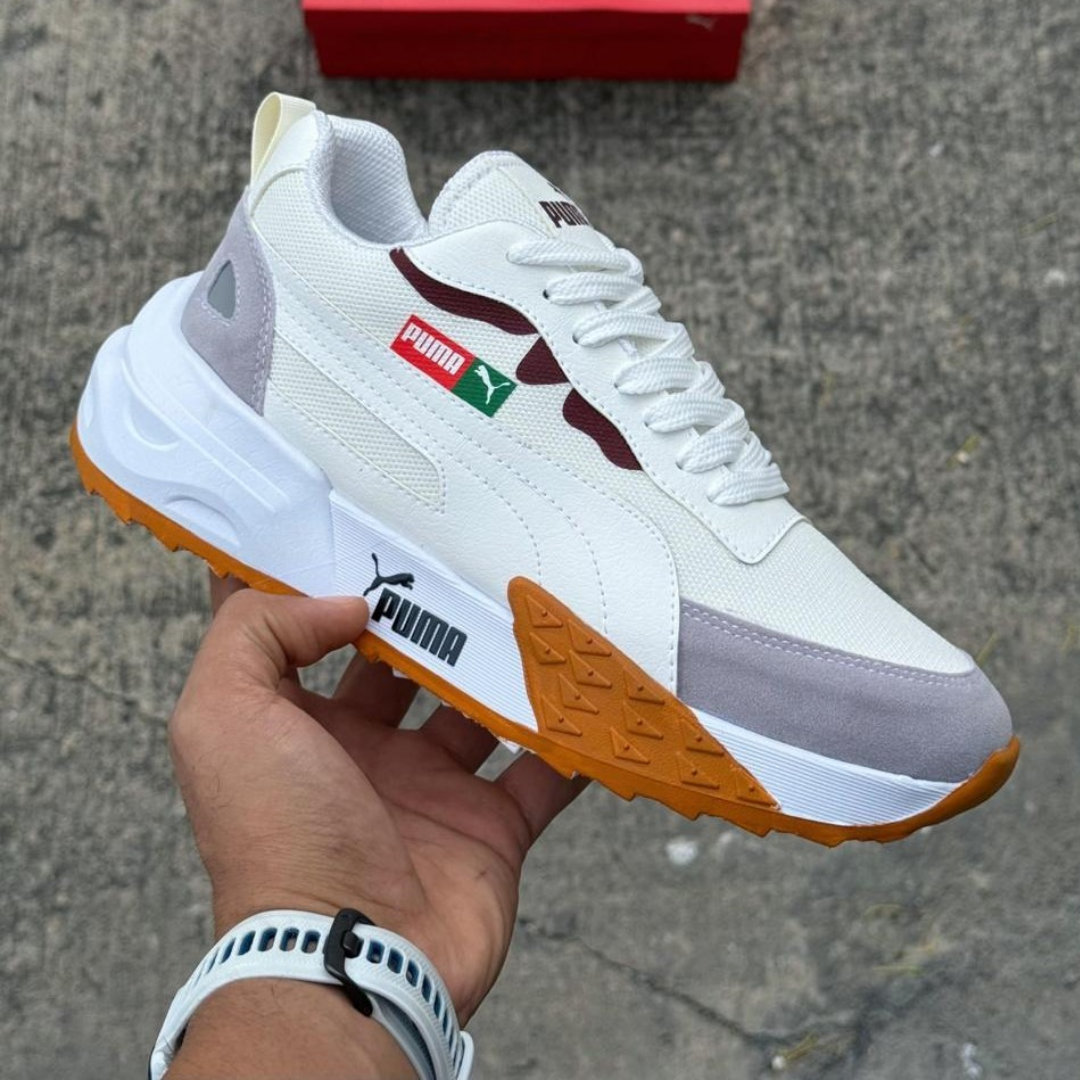 Tenis PM Easy Rider Blanco Beige Vino | Caballero