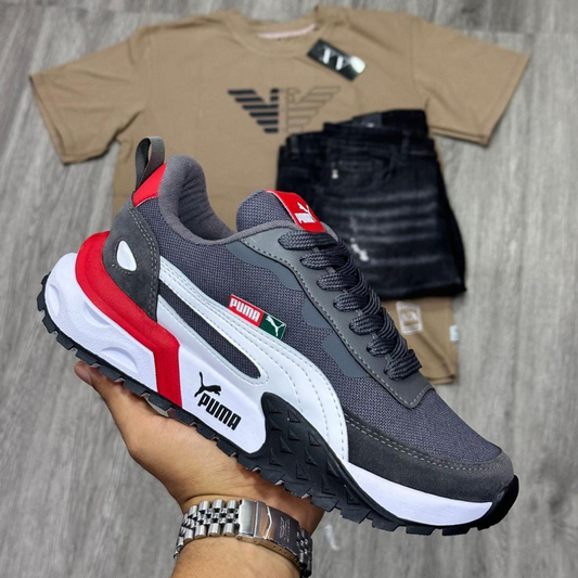 Tenis PM Easy Rider Gris Rojo | Caballero